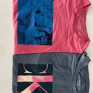 2 Calvin Klein Cotton Graphic Tees